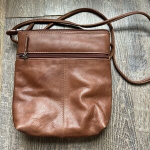 RFID Leather Crossbody